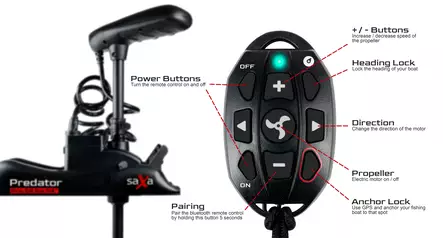 Saxa Predator Pro 58lbs 54'' + MaxLi Lithium - Saxa Trolling Motors - 940800-020-M60AH - 2